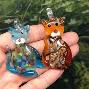 Glasswork cat pendant - DIY